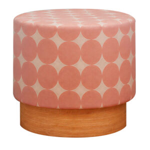 PUFF REDONDO BOLAS ROSA