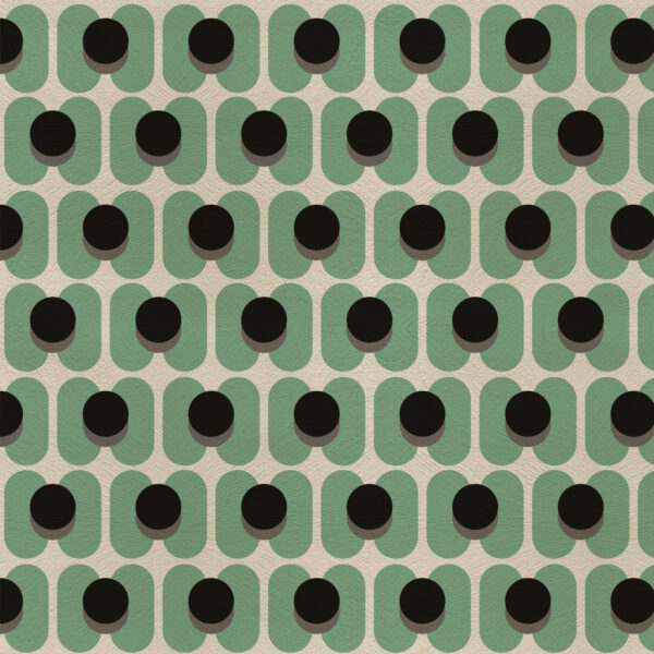 tecido estampado Baloah verde e preto