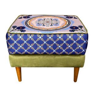 PUFF RETANGULAR PÉ PALITO AMETISTA