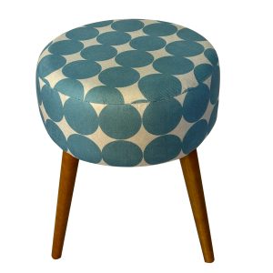 BANQUETA REDONDA BOLAS AZUIS